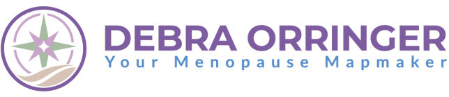 Purple and green compass emblem