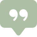 Quotation marks inside speech bubble