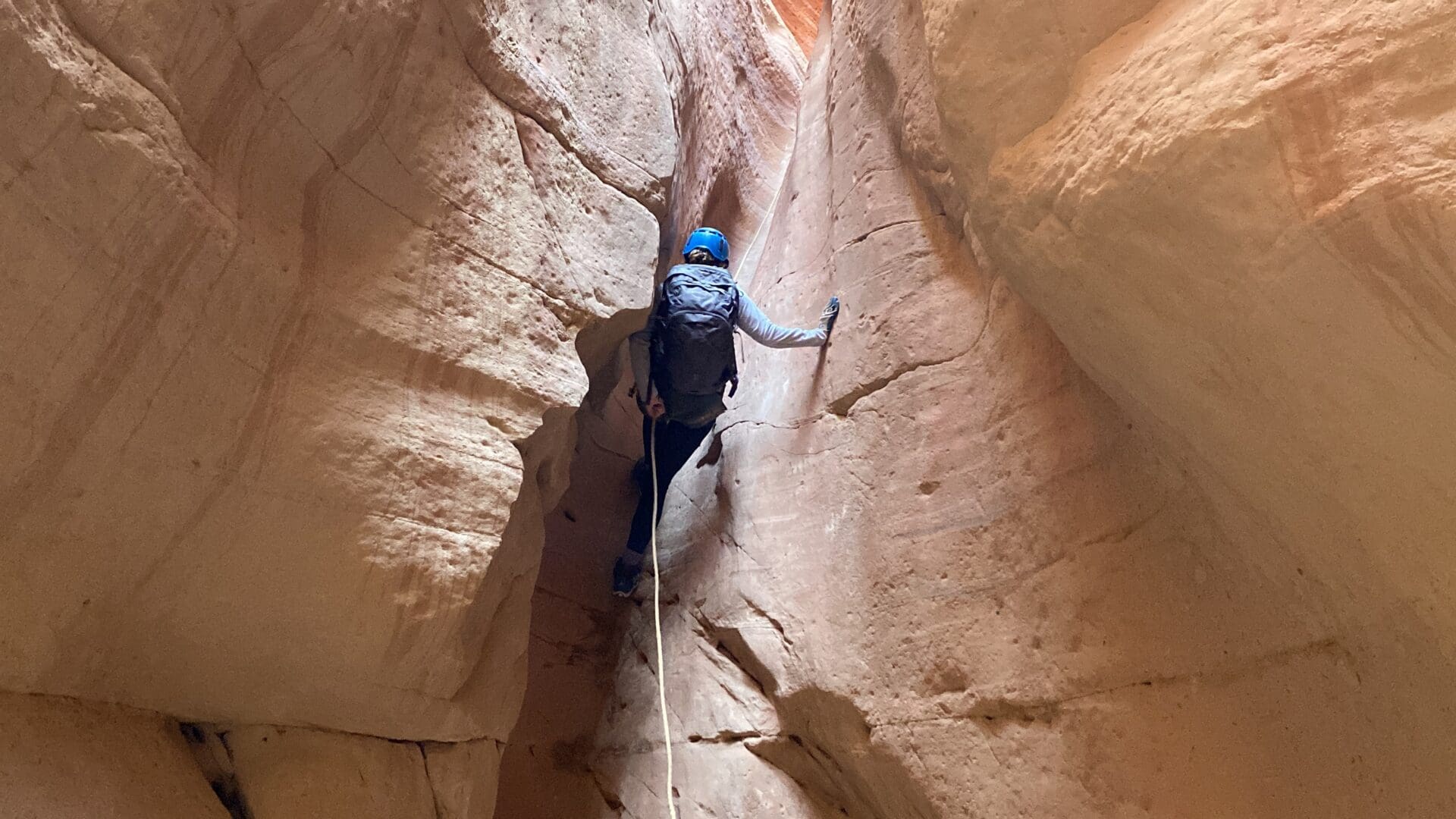 Exploring a slot canyon